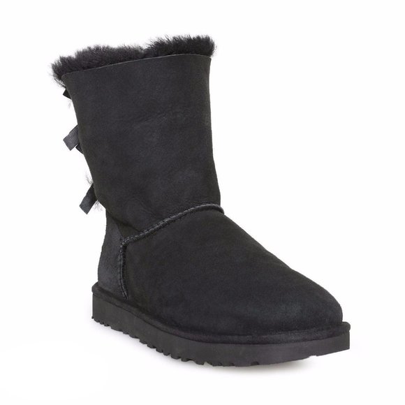 UGG Bailey Bow II Black Boots - Youth - Picture 3 of 6